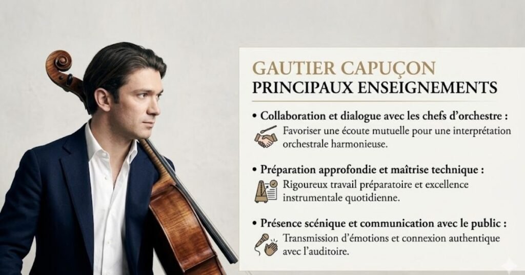 Gautier Capuçon Principaux enseignements